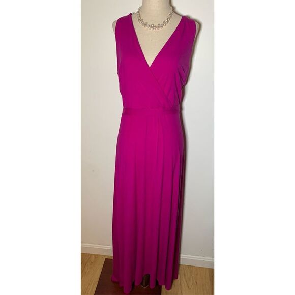 Ann Taylor hot pink short long dress size medium - Picture 1 of 5
